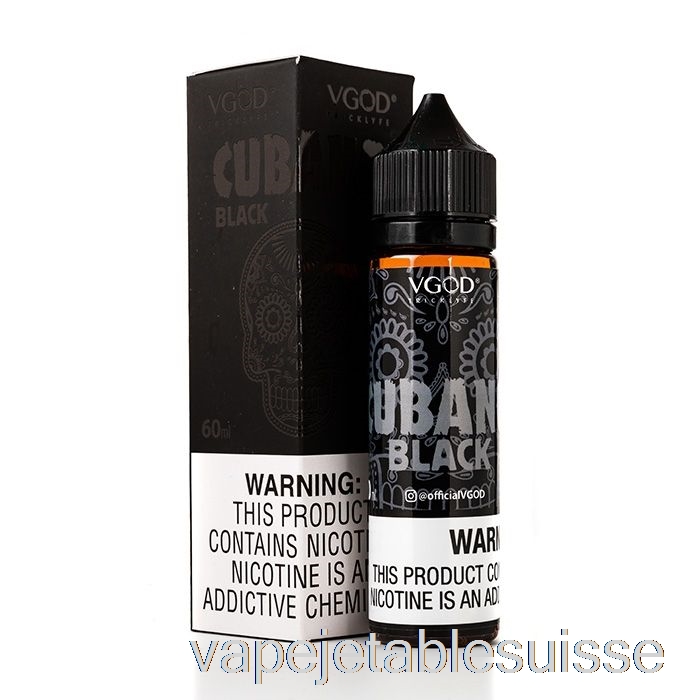 Vape Suisse Cubano Noir - E-liquide Vgod - 60ml 3mg